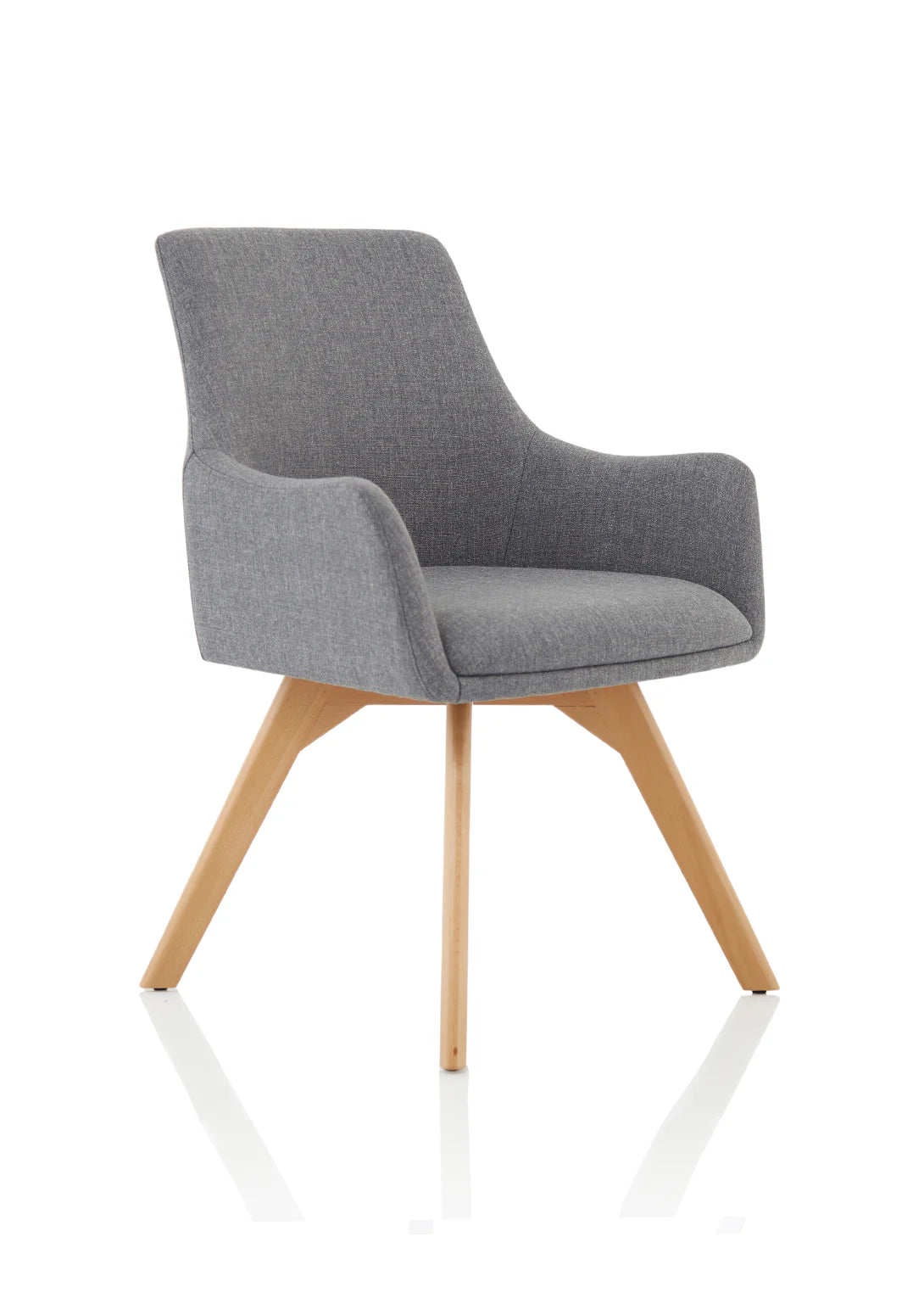 Carmen Fabric Wooden Leg Visitor Chair - Five Colour Options