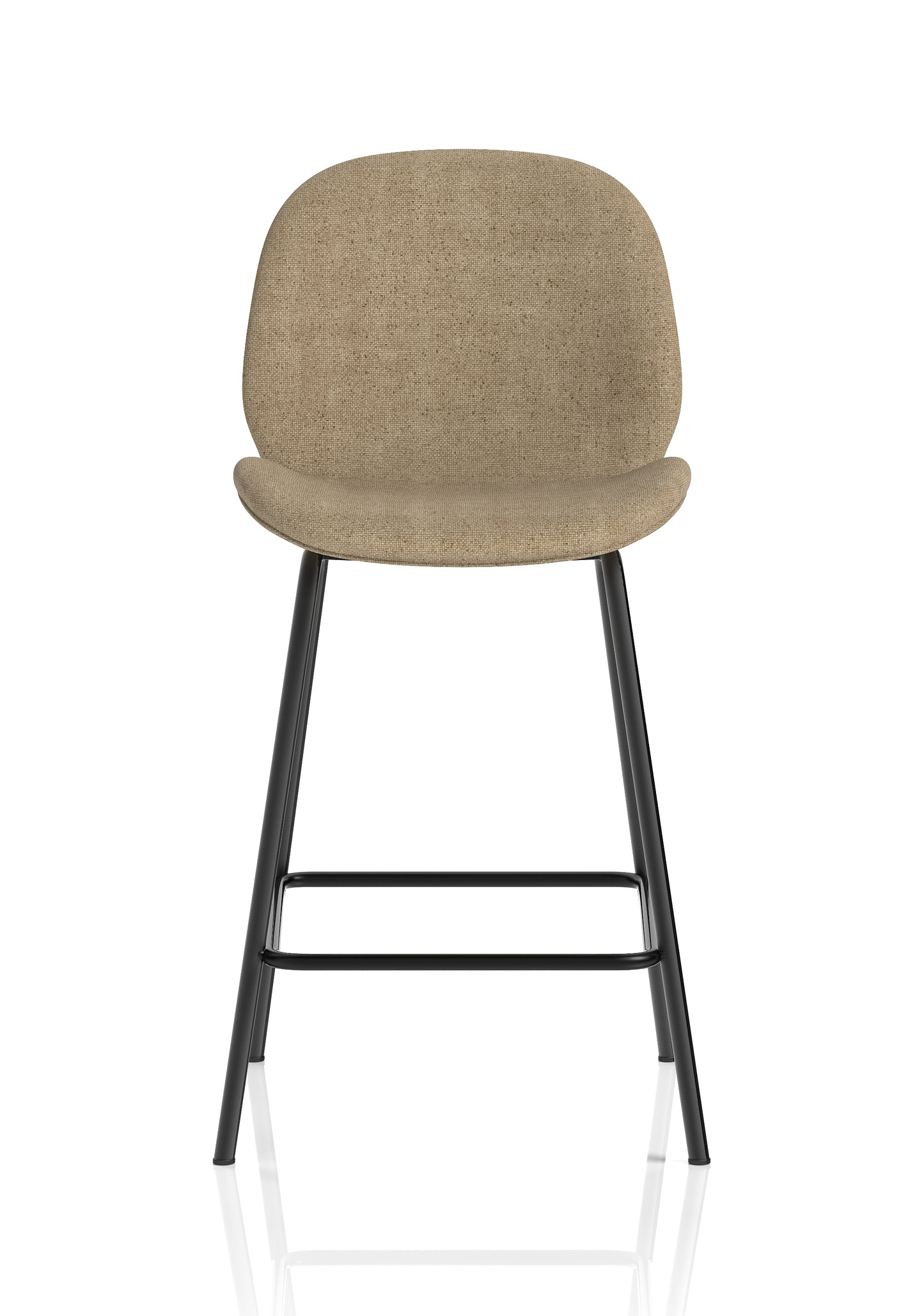 Brayford Fabric Bistro High Stool with Metal Legs - Oatmeal or Blue