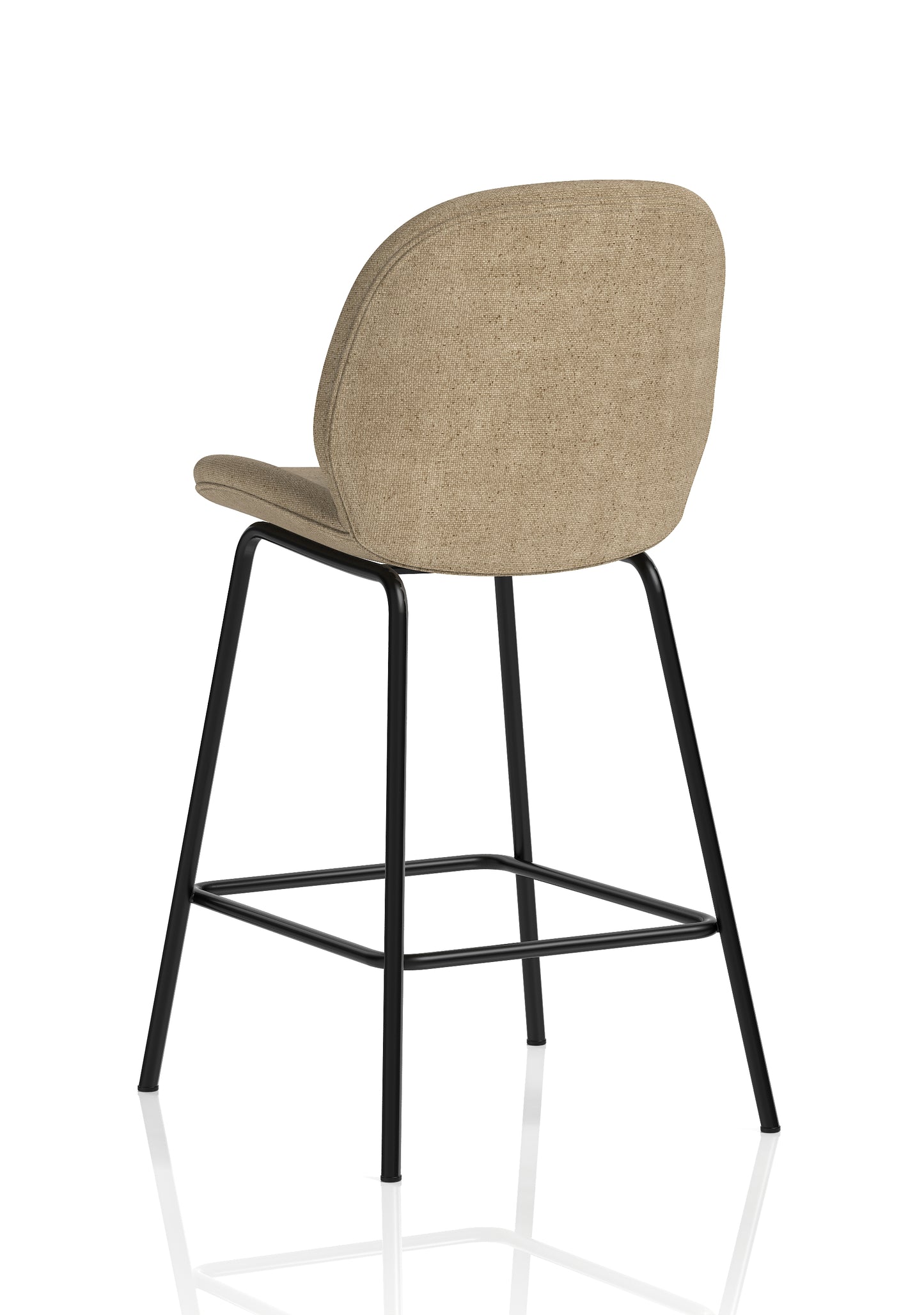 Brayford Fabric Bistro High Stool with Metal Legs - Oatmeal or Blue