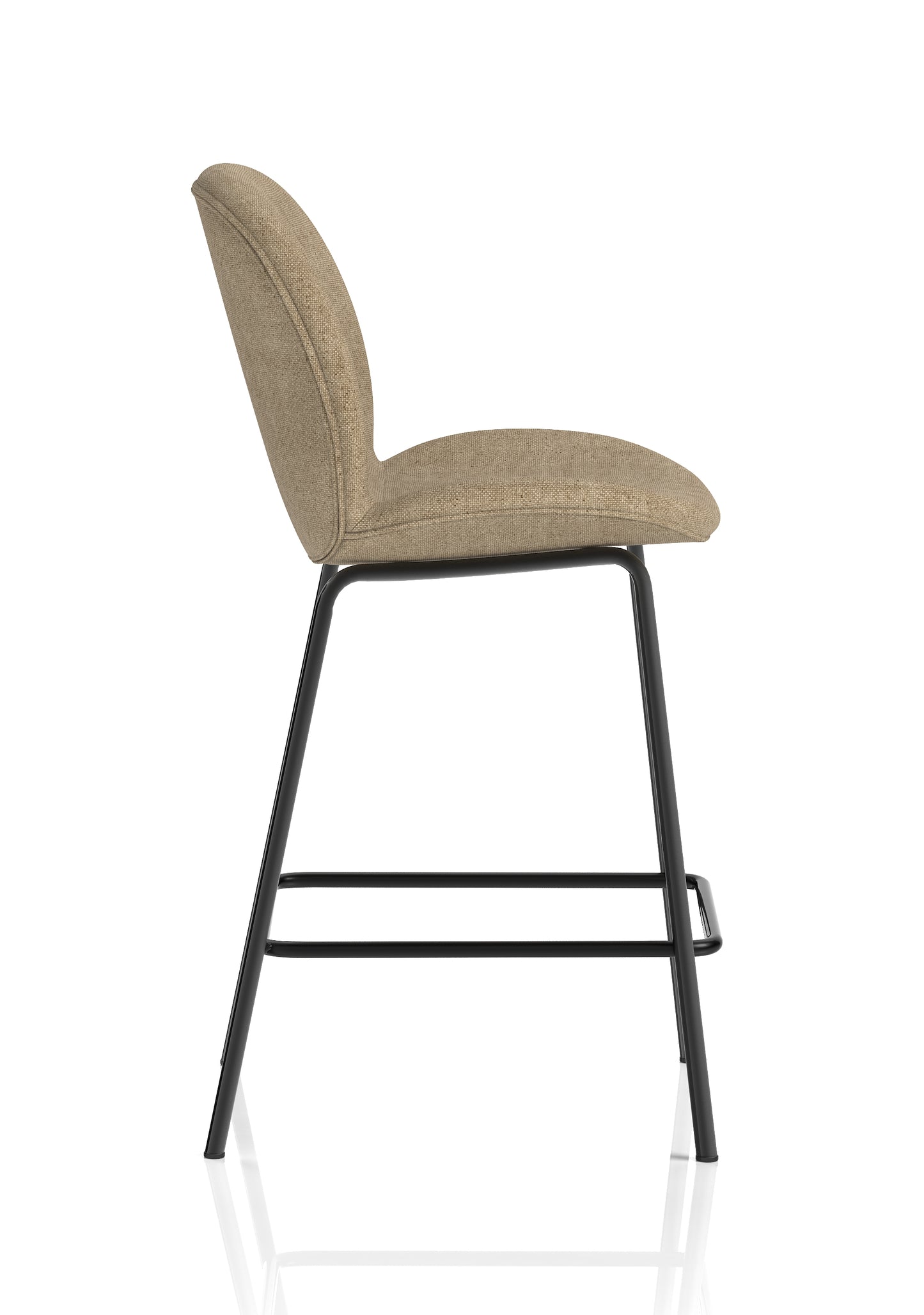 Brayford Fabric Bistro High Stool with Metal Legs - Oatmeal or Blue