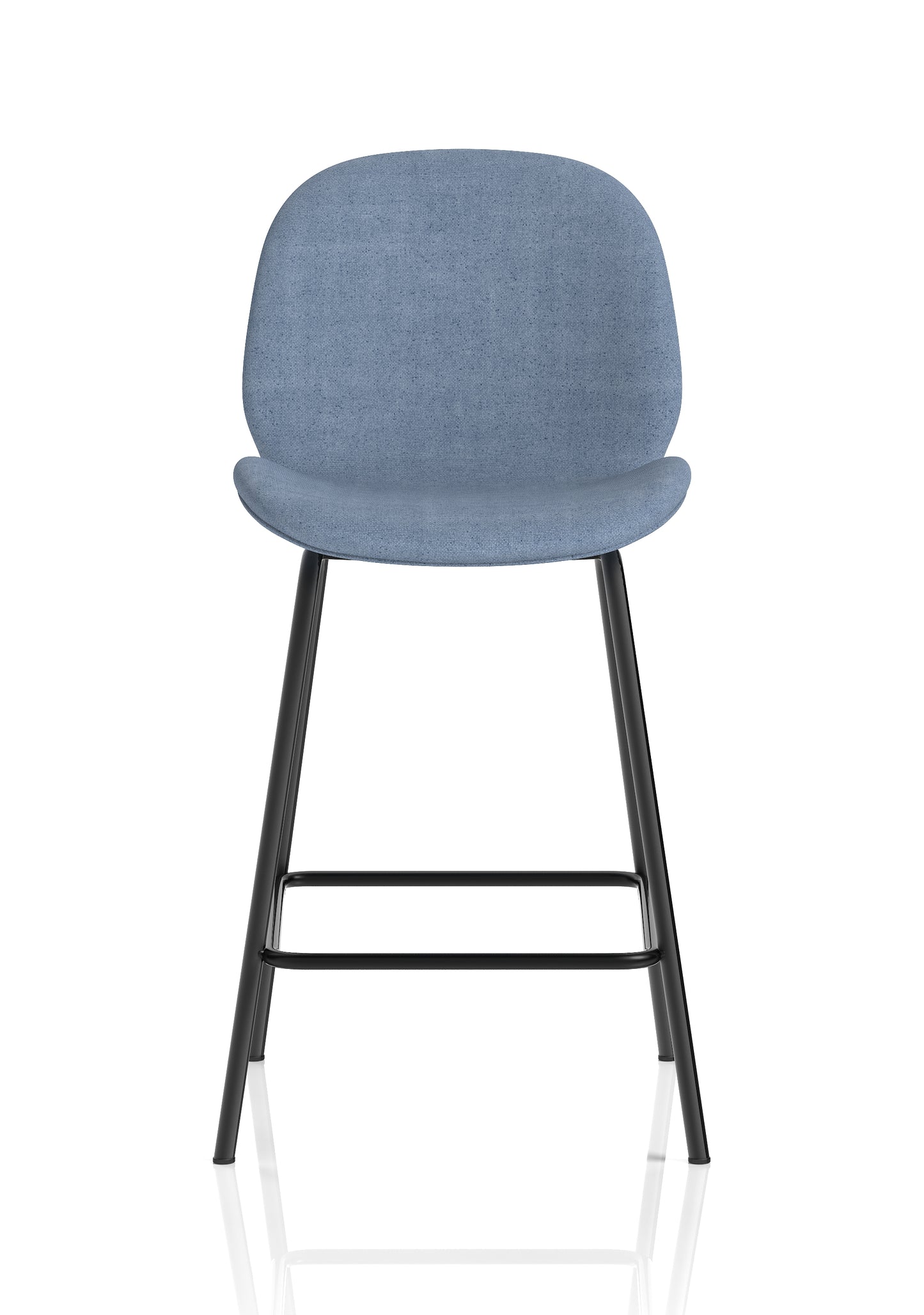 Brayford Fabric Bistro High Stool with Metal Legs - Oatmeal or Blue