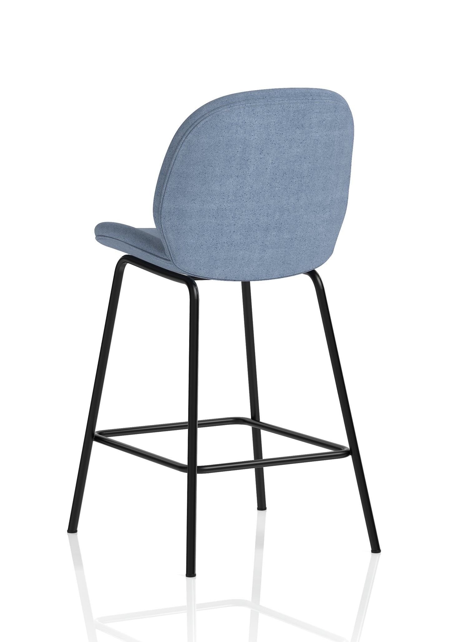 Brayford Fabric Bistro High Stool with Metal Legs - Oatmeal or Blue