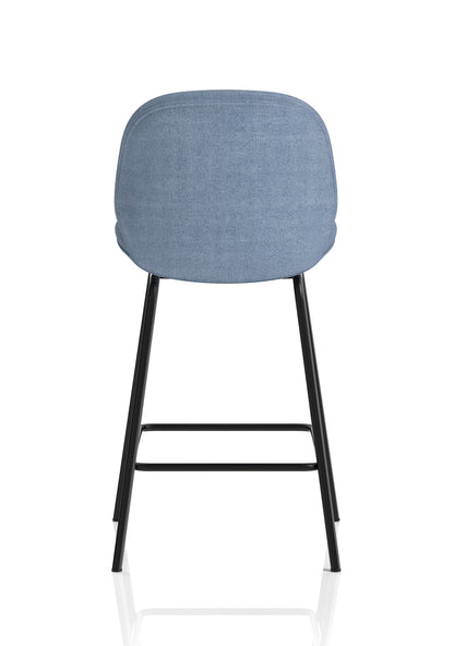 Brayford Fabric Bistro High Stool with Metal Legs - Oatmeal or Blue