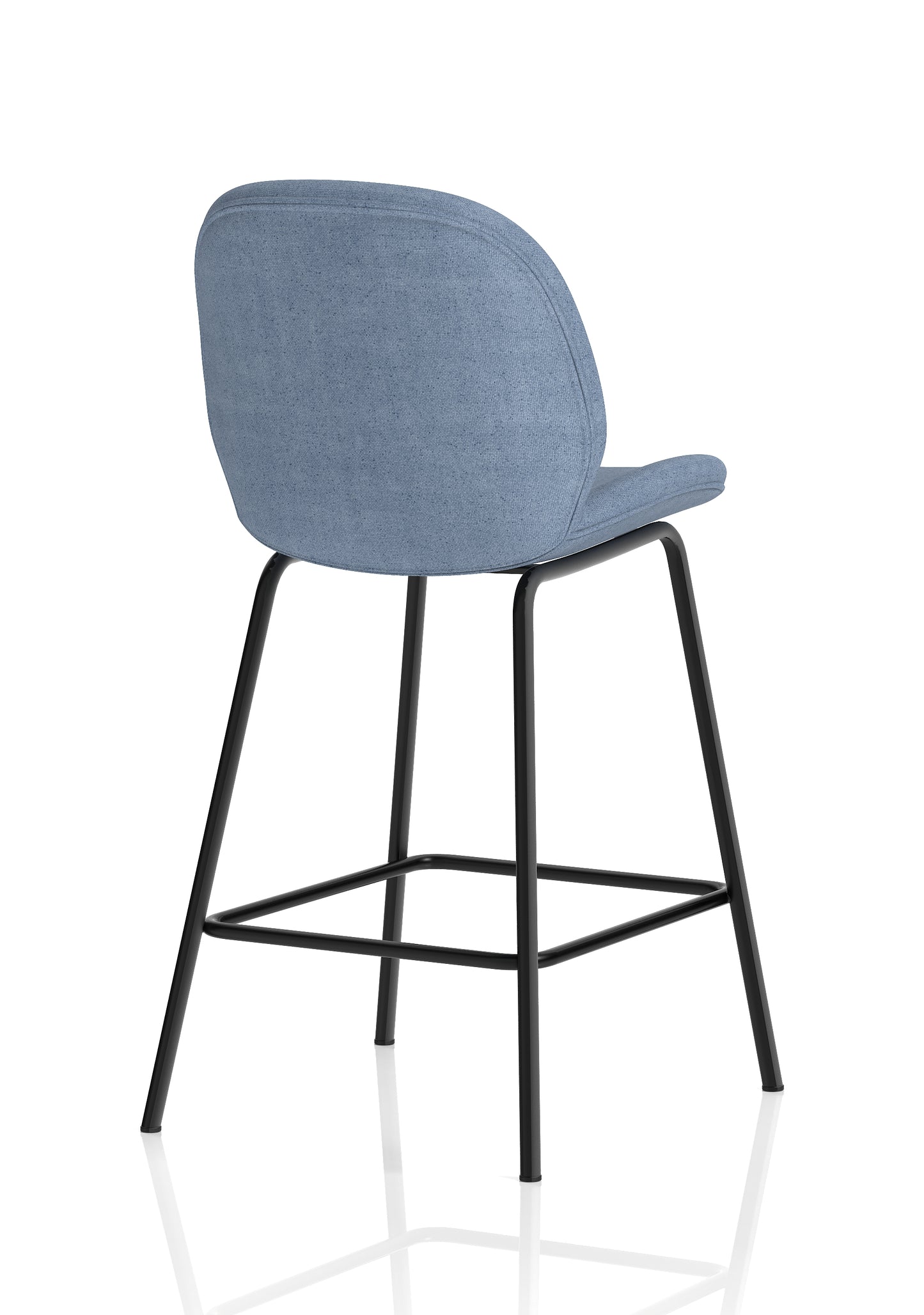 Brayford Fabric Bistro High Stool with Metal Legs - Oatmeal or Blue