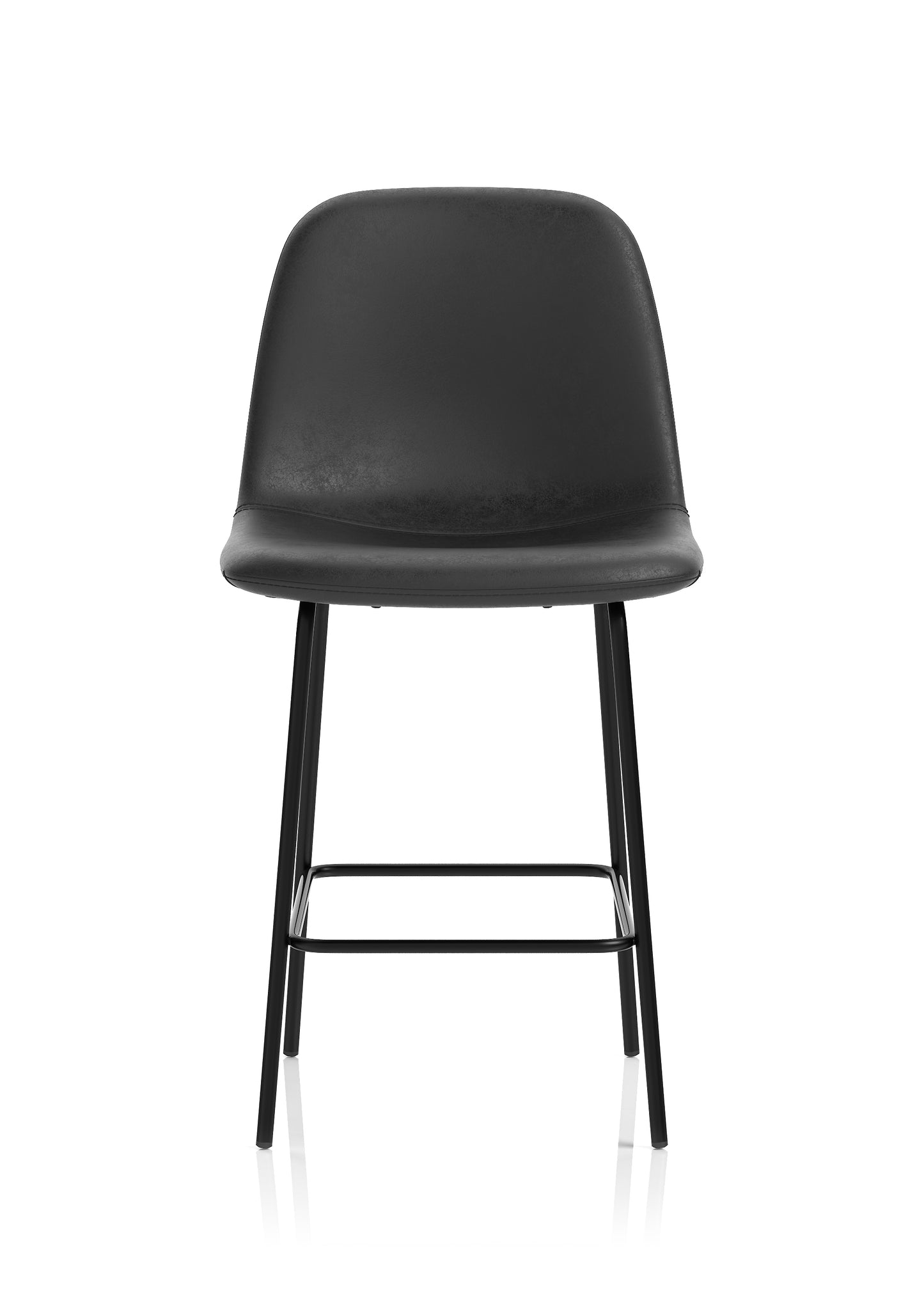 Charford Bistro High Stool in Faux Leather - Black or Brown Option