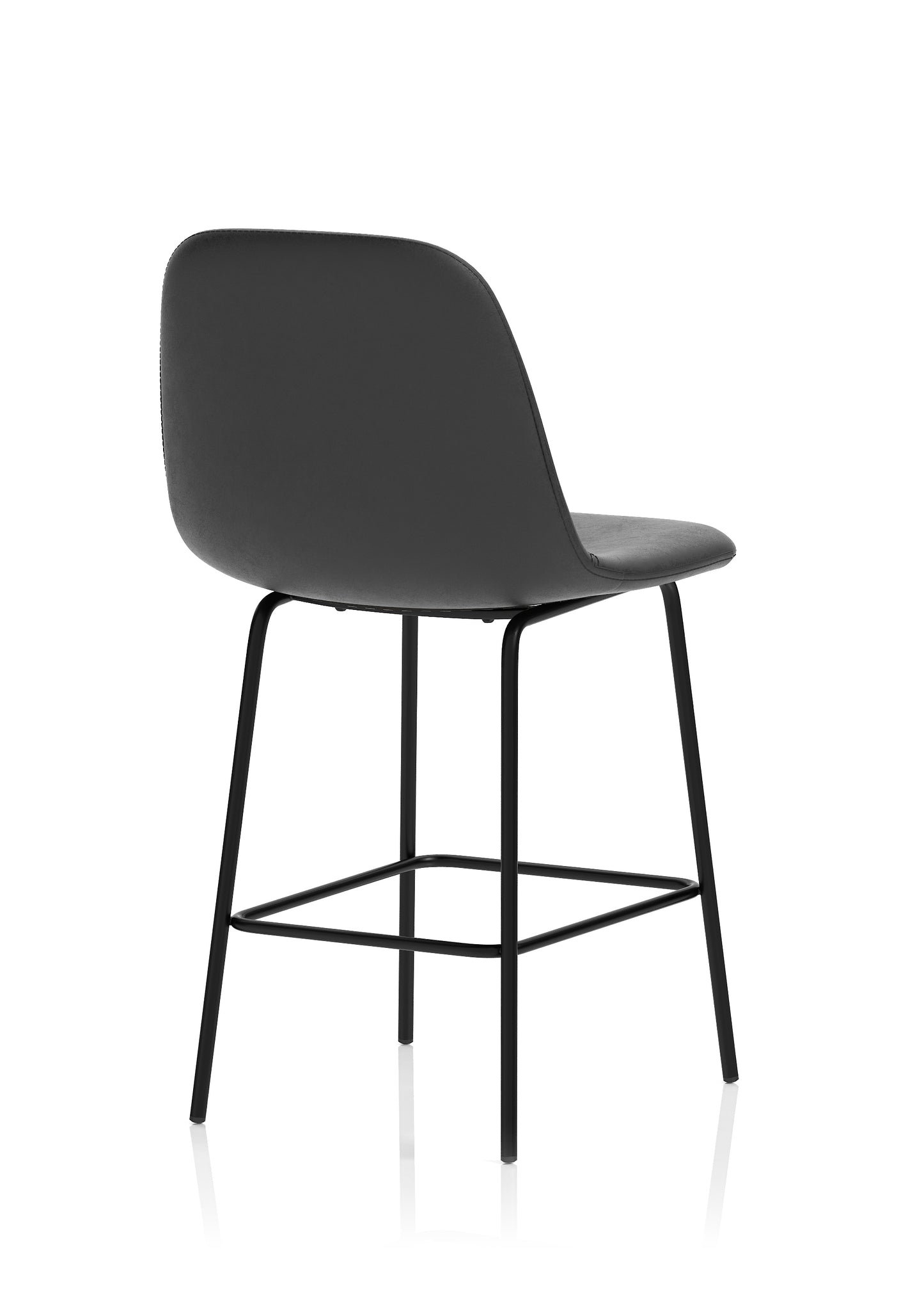 Charford Bistro High Stool in Faux Leather - Black or Brown Option