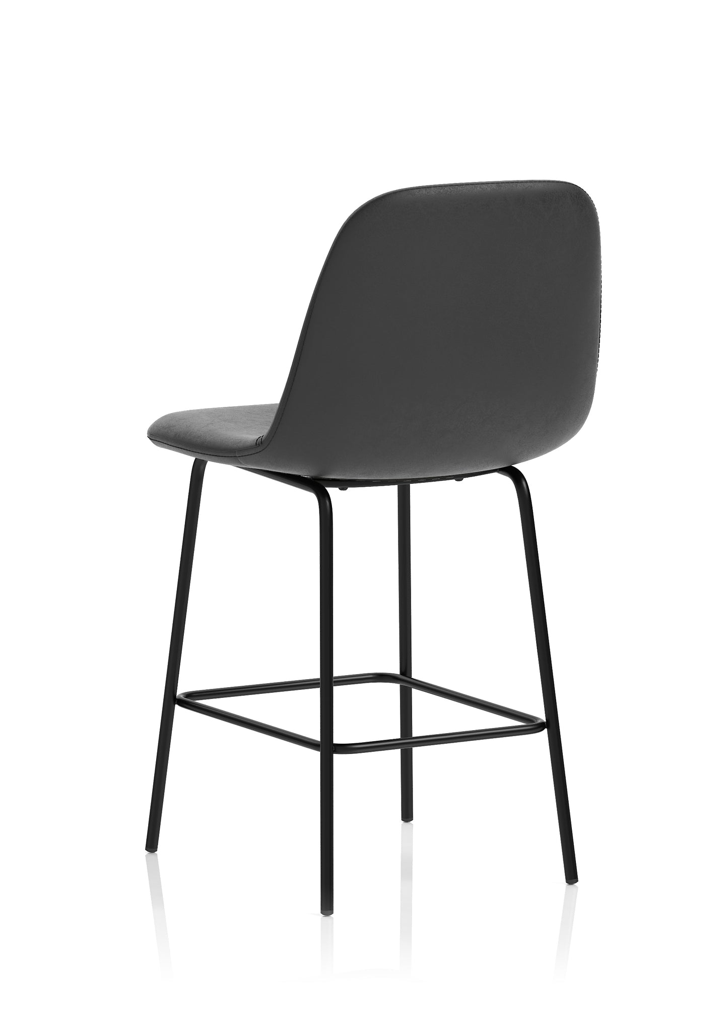 Charford Bistro High Stool in Faux Leather - Black or Brown Option