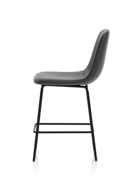 Charford Bistro High Stool in Faux Leather - Black or Brown Option