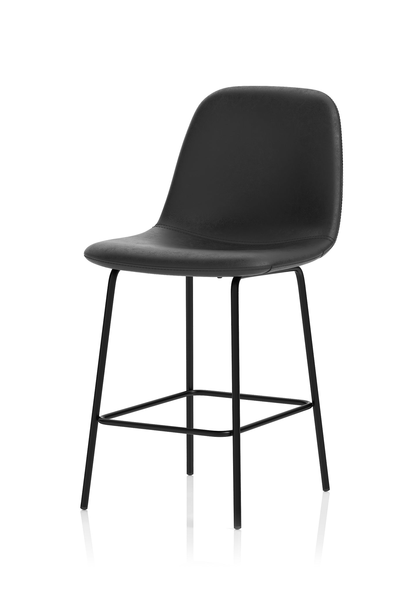 Charford Bistro High Stool in Faux Leather - Black or Brown Option