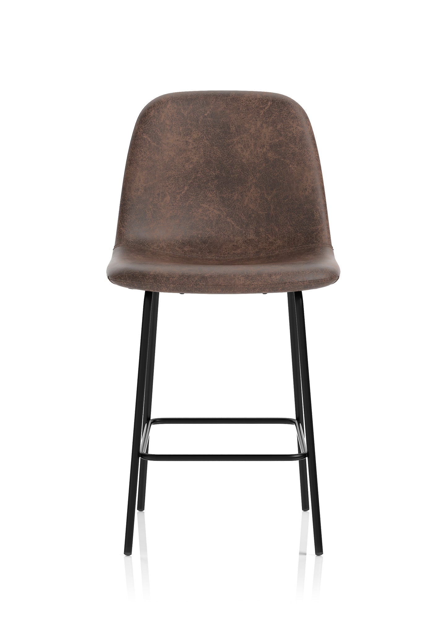 Charford Bistro High Stool in Faux Leather - Black or Brown Option