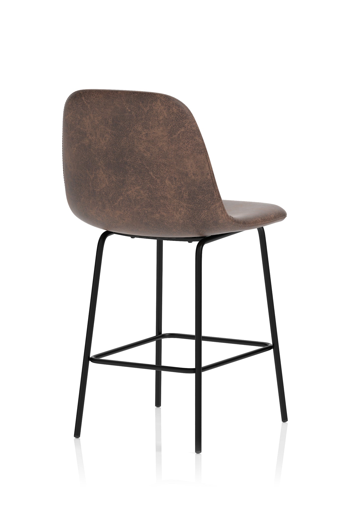 Charford Bistro High Stool in Faux Leather - Black or Brown Option