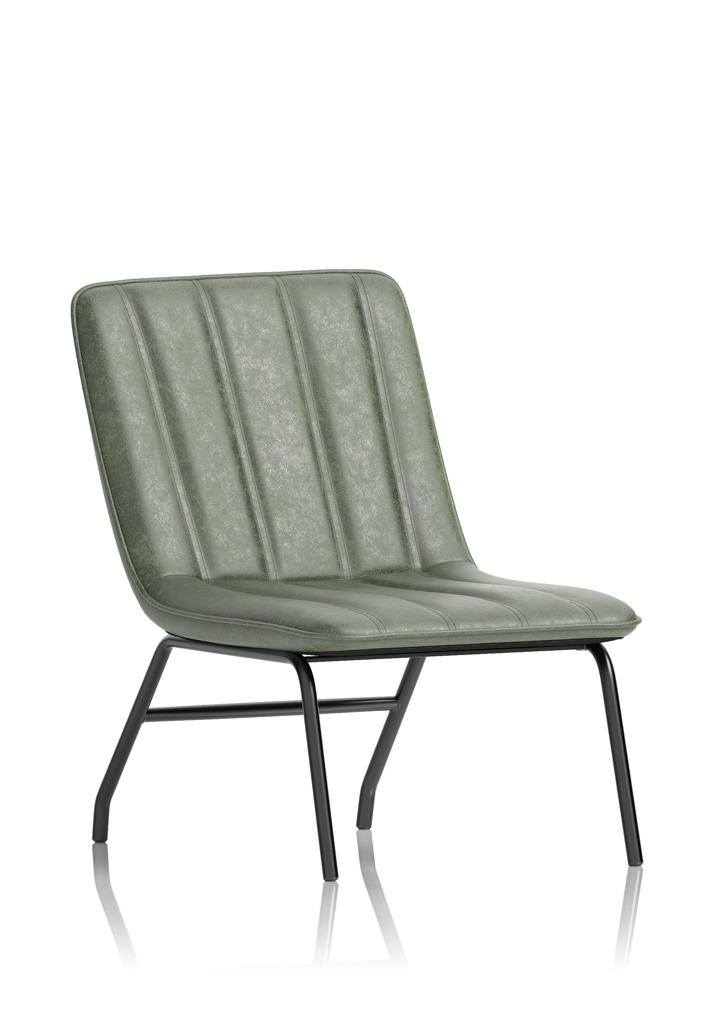 Marlow Faux Leather Bistro Reception Chair - Green or Grey