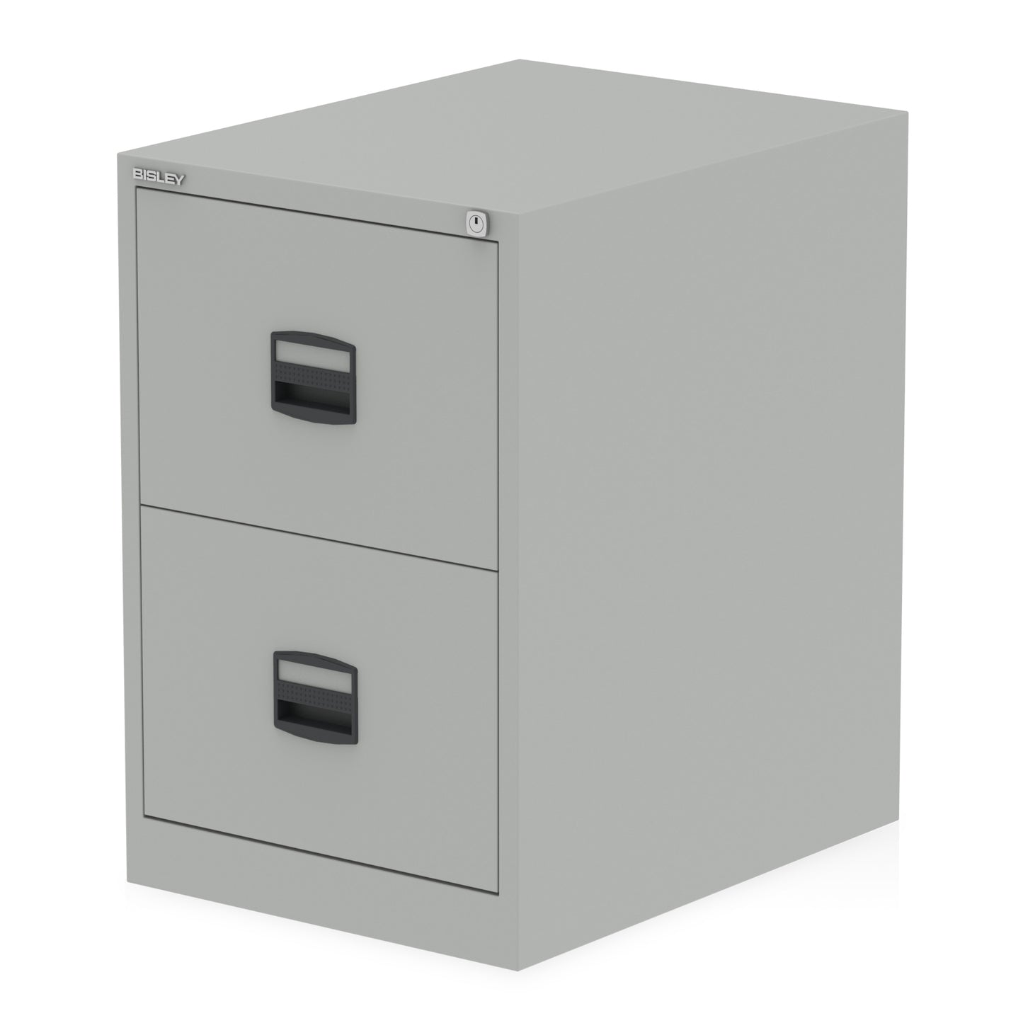 Qube by Bisley Metal Two Drawer Filing Cabinet - 470mm Wide - Grey or White