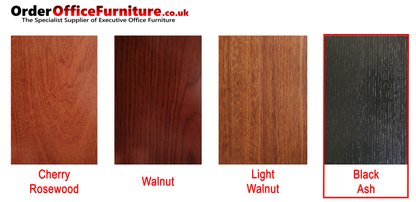 Extra Large Luxury Black Ash Real Wood Veneer Executive Bookcase with Open Shelving - 4000mm - KM5B55