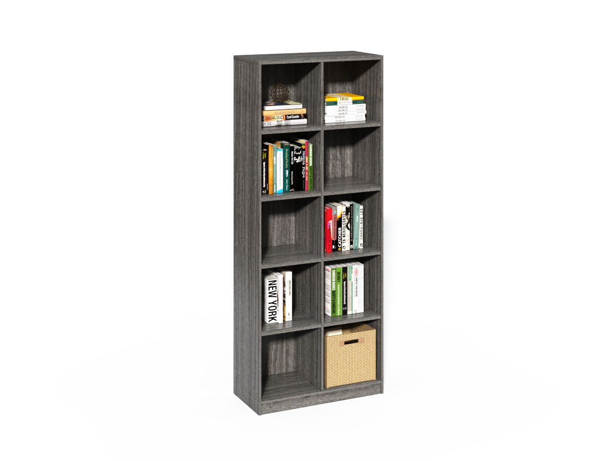 Modern Grey Oak Open Shelving Display Unit - CF-0804O