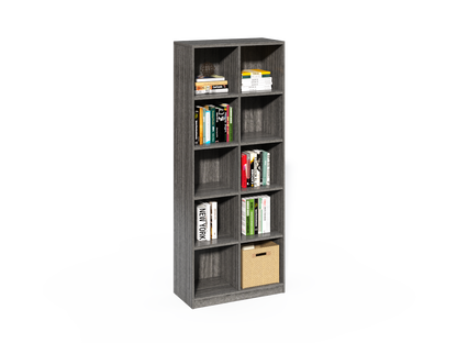 Modern Grey Oak Open Shelving Display Unit - CF-0804O