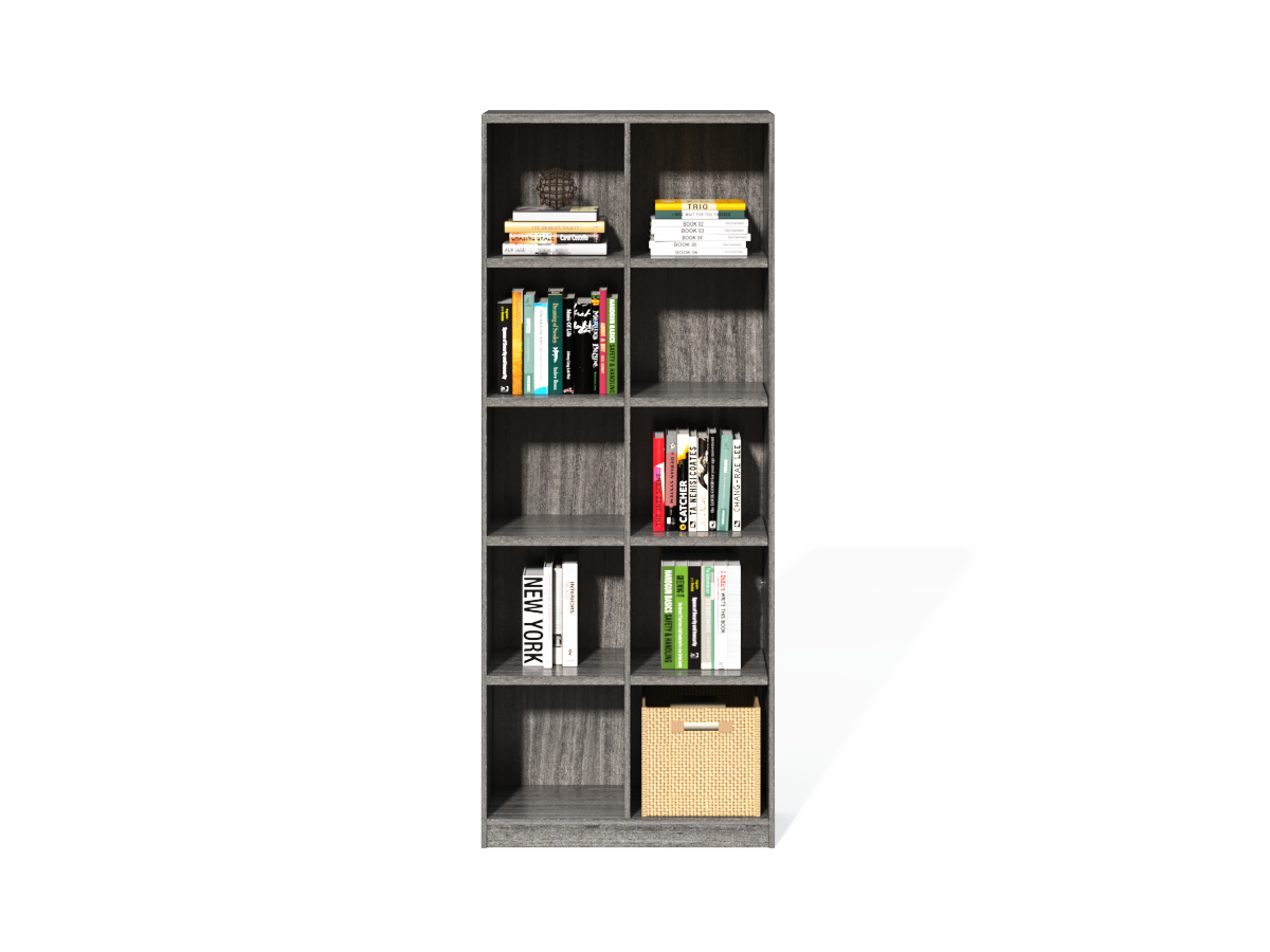 Modern Grey Oak Open Shelving Display Unit - CF-0804O