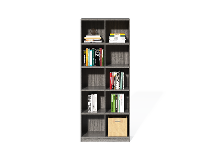 Modern Grey Oak Open Shelving Display Unit - CF-0804O