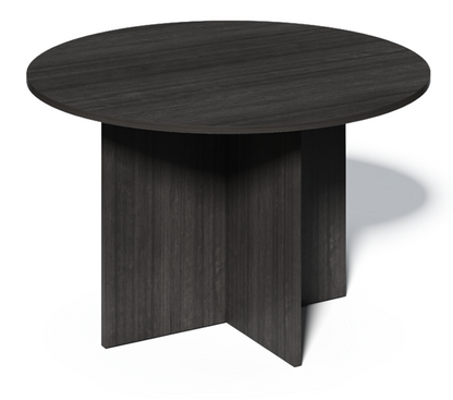 Modern Grey Oak Round Meeting Room Table - 1000mm - CF-100
