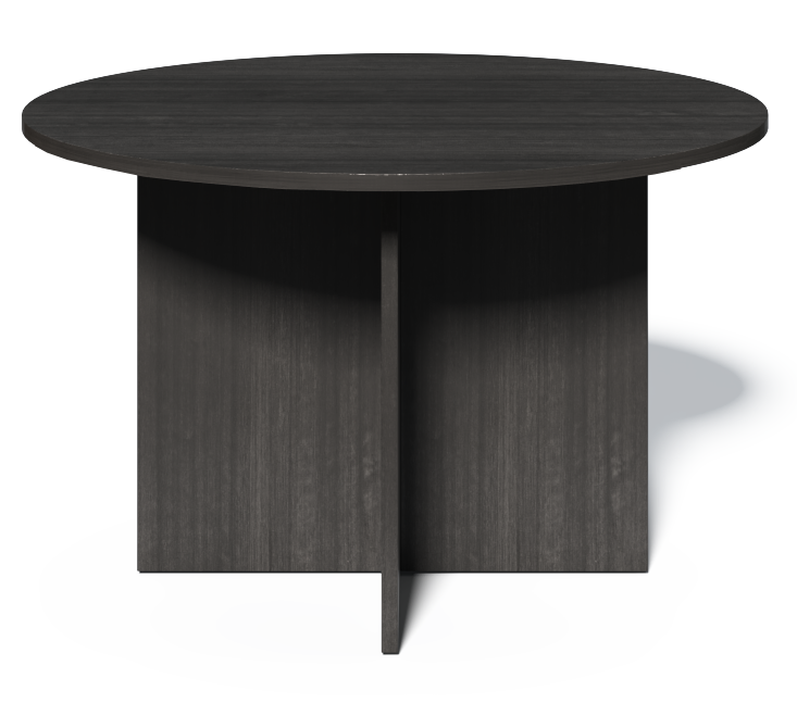Modern Grey Oak Round Meeting Room Table - 1000mm - CF-100