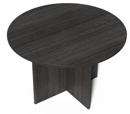 Modern Grey Oak Round Meeting Room Table - 1000mm - CF-100