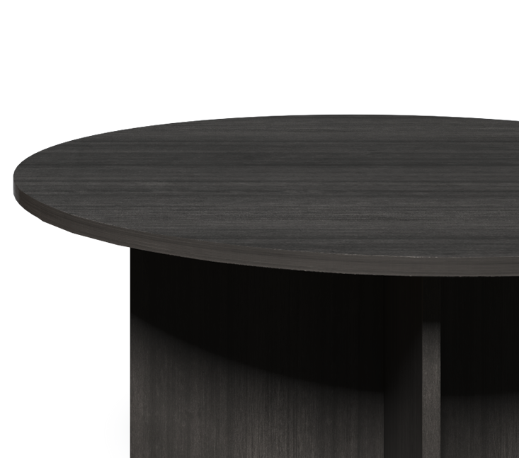 Budget Modern Grey Oak Round Meeting Room Table - 1000mm - CF-100