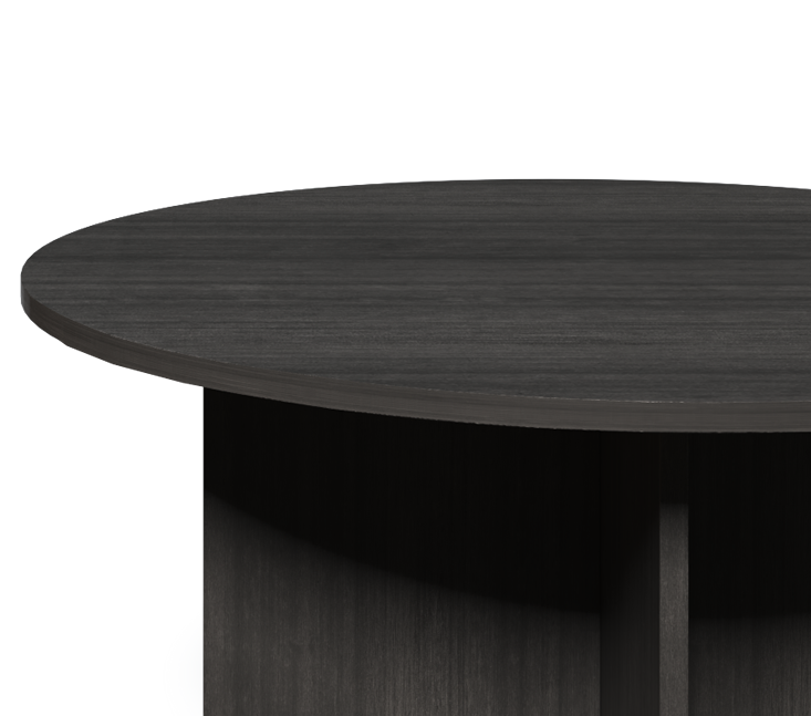 Modern Grey Oak Round Meeting Room Table - 1000mm - CF-100