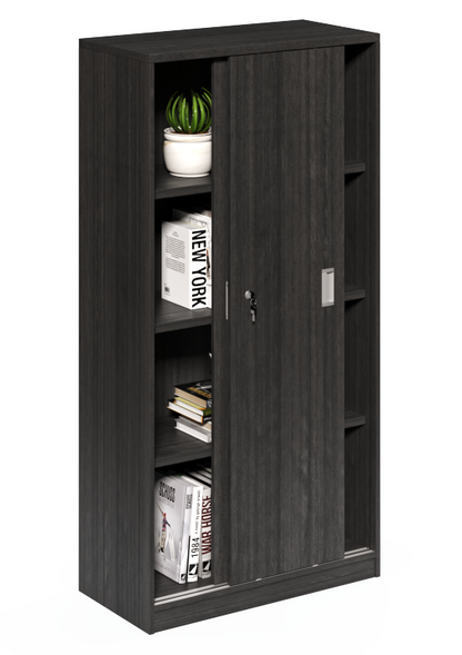 Modern Grey Oak Sliding Door Storage Cupboard - CF-1600P