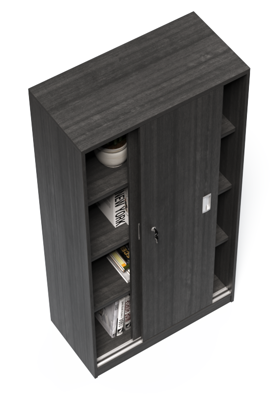Modern Grey Oak Sliding Door Storage Cupboard - CF-1600P