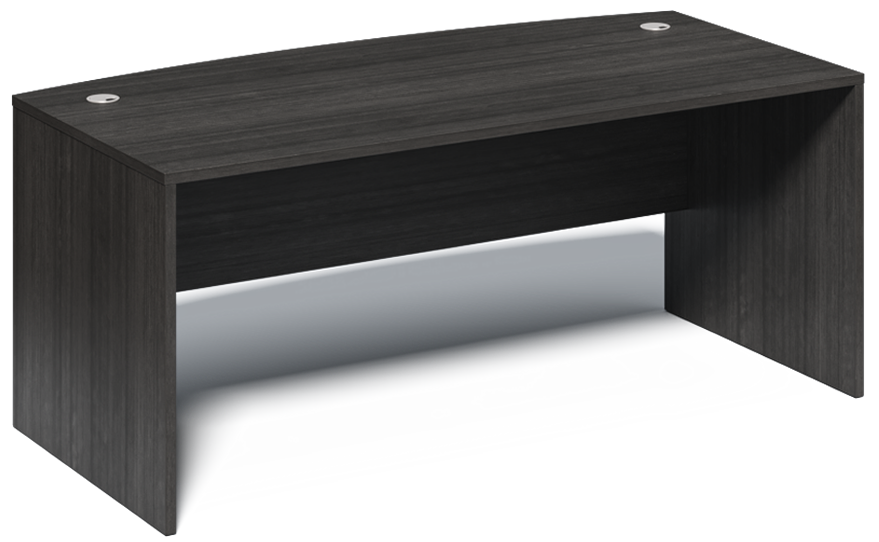 Budget Modern Grey Oak Straight Bow Front Office Desk - 2000mm - CF-2090