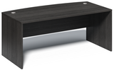 Budget Modern Grey Oak Straight Bow Front Office Desk - 2000mm - CF-2090