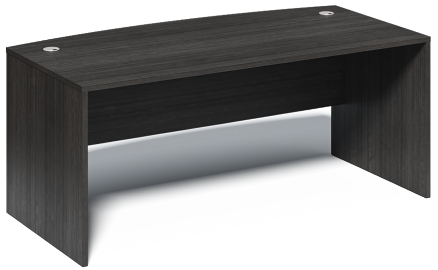 Modern Grey Oak Straight Bow Front Office Desk - 2000mm - CF-2090