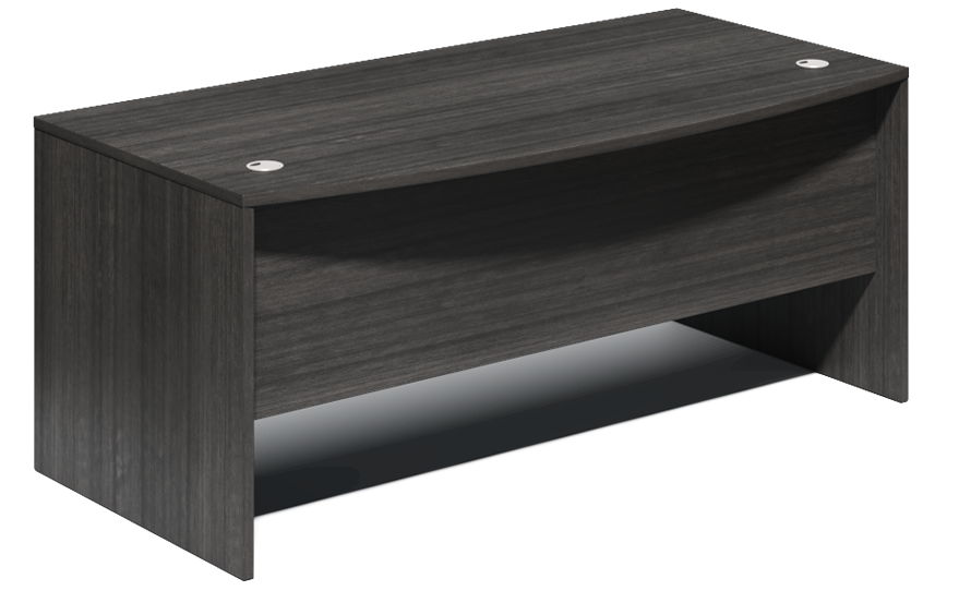 Modern Grey Oak Straight Bow Front Office Desk - 1800mm - CF-1890