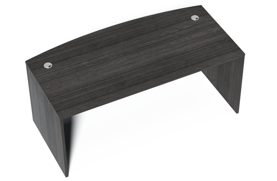 Modern Grey Oak Straight Bow Front Office Desk - 2000mm - CF-2090