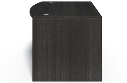 Modern Grey Oak Straight Bow Front Office Desk - 2000mm - CF-2090