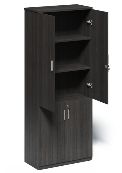 Modern Grey Oak Tall Four Door Storage Cupboard - CF-2000T