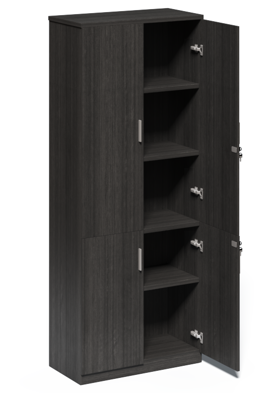 Modern Grey Oak Tall Four Door Storage Cupboard - CF-2000T