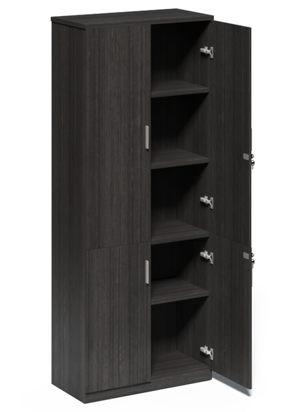 Modern Grey Oak Tall Four Door Storage Cupboard - CF-2000T