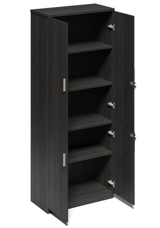 Modern Grey Oak Tall Four Door Storage Cupboard - CF-2000T