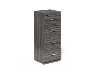 Modern Grey Oak Executive Four Drawer A4 Suspension Filing Cabinet - CF-480F