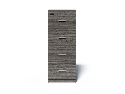 Modern Grey Oak Executive Four Drawer A4 Suspension Filing Cabinet - CF-480F