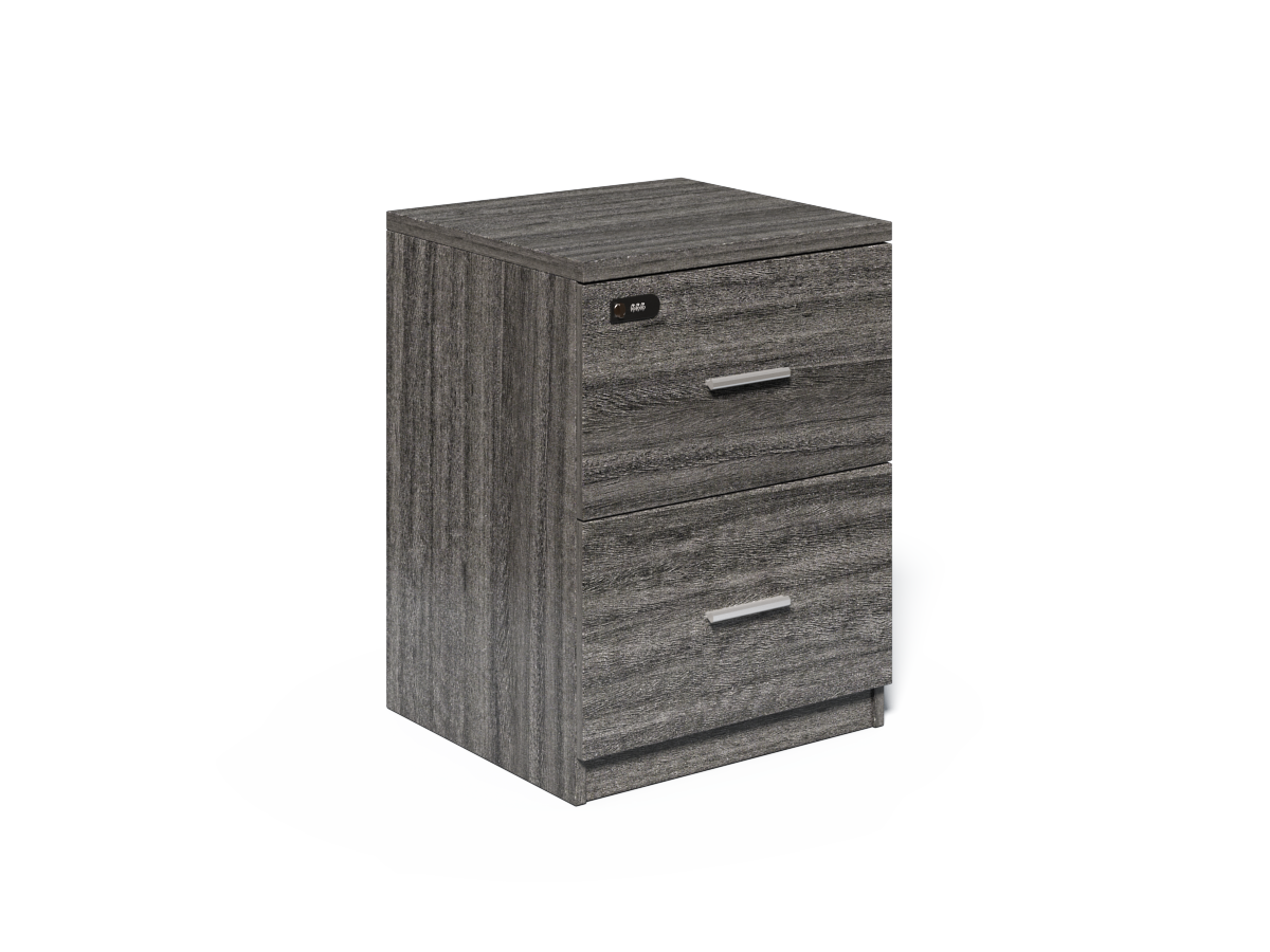 Modern Grey Oak Executive Two Drawer A4 Suspension Filing Cabinet - CF-480T