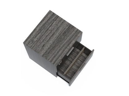 Modern Grey Oak Executive Two Drawer A4 Suspension Filing Cabinet - CF-480T