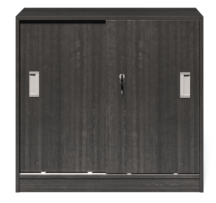 Modern Grey Oak Sliding Door Low Storage Cupboard - CF-750P