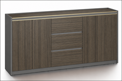 Luxury Wenge Melamine Large Executive Cupboard - 2000mm - DG42-S02