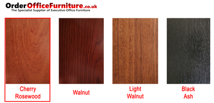 Extra Large Luxury Cherry Rosewood Real Wood Veneer Executive Bookcase with Open Shelving - 4000mm - KM5B55