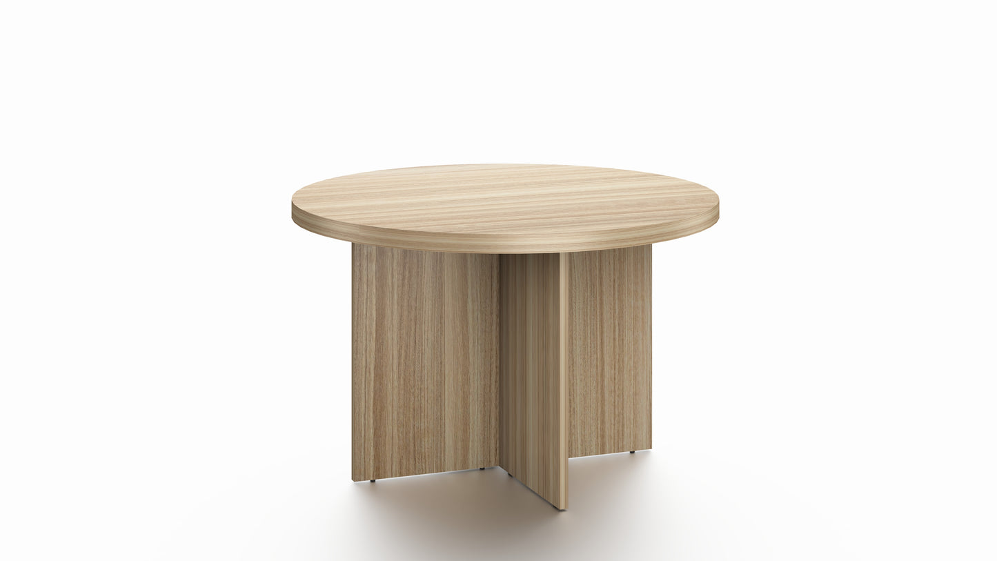Modern Golden Oak Round Meeting Table - Multiple Sizes - 800mm, 1000mm, 1200mm, 1500mm - ROUND-GOLDEN
