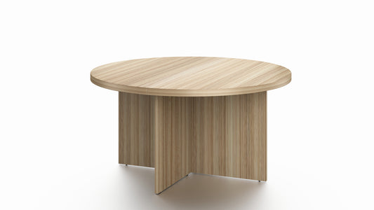 Modern Golden Oak Round Meeting Table - Multiple Sizes - 800mm, 1000mm, 1200mm, 1500mm - ROUND-GOLDEN