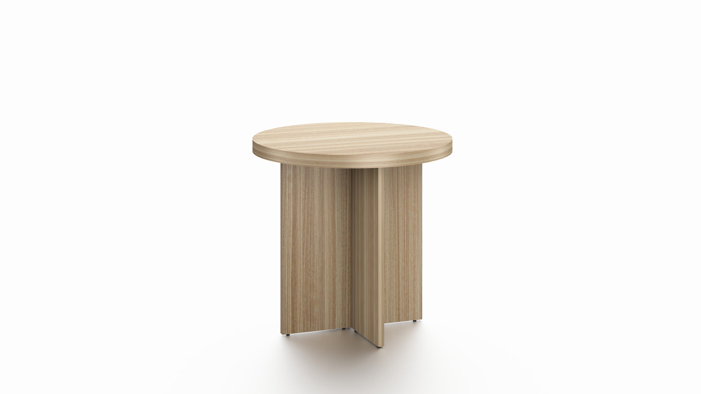 Modern Golden Oak Round Meeting Table - Multiple Sizes - 800mm, 1000mm, 1200mm, 1500mm - ROUND-GOLDEN