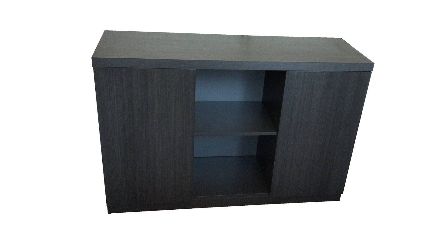 Modern 1200mm Wide Grey Oak Executive Office Cupboard - DG07-S0312-04